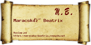 Maracskó Beatrix névjegykártya